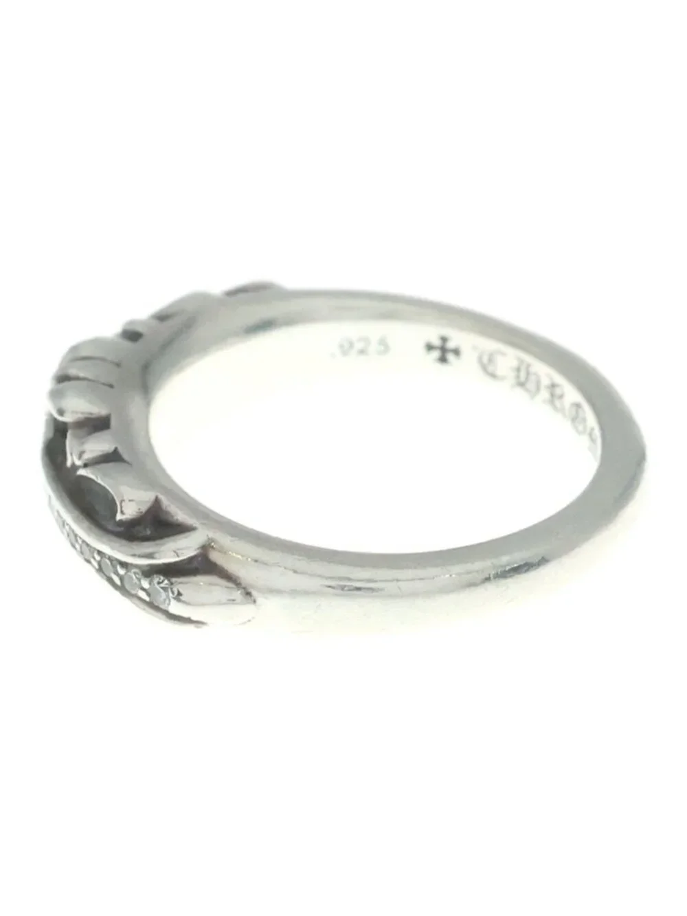 Chrome Hearts Baby Classic P D Babyque Classic Floral Cross Pave Diamond Ring